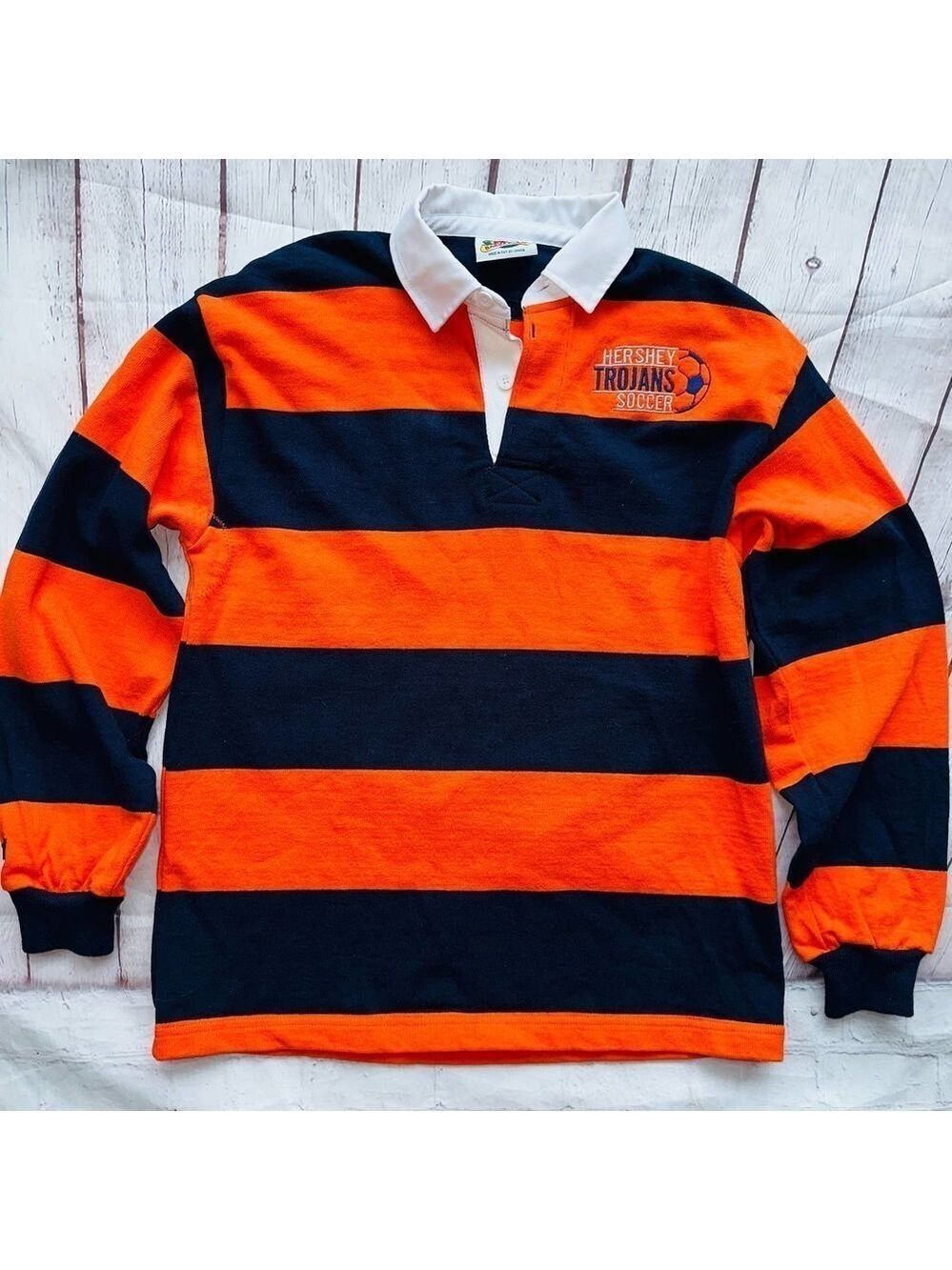 NWOT Men’s Small Barbarian Rugby Wear Hershey Trojans Soccer Rugby Shirt